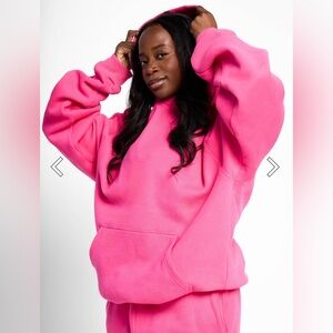 Minimalist Hoodie Sz Large in Hot Pink